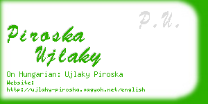piroska ujlaky business card